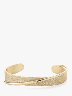 Tutti Joy Textured Open End Bangle, Gold