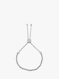 Tutti & Co Freedom Slider Friendship Bracelet, Silver