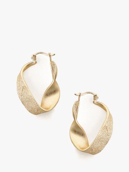 Tutti Praise Textured Twist Hoop Earrings, Gold
