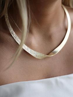 Tutti Praise Textured Twist Collar Necklace - view 2, Gold