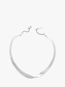Tutti Praise Textured Twist Collar Necklace, Silver