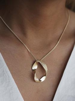 Tutti Softly Twisted Pendant Necklace - view 2, Gold