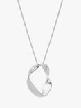 Tutti & Co Softly Twisted Pendant Necklace, Silver