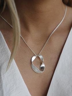 Tutti Softly Twisted Pendant Necklace - view 2, Silver