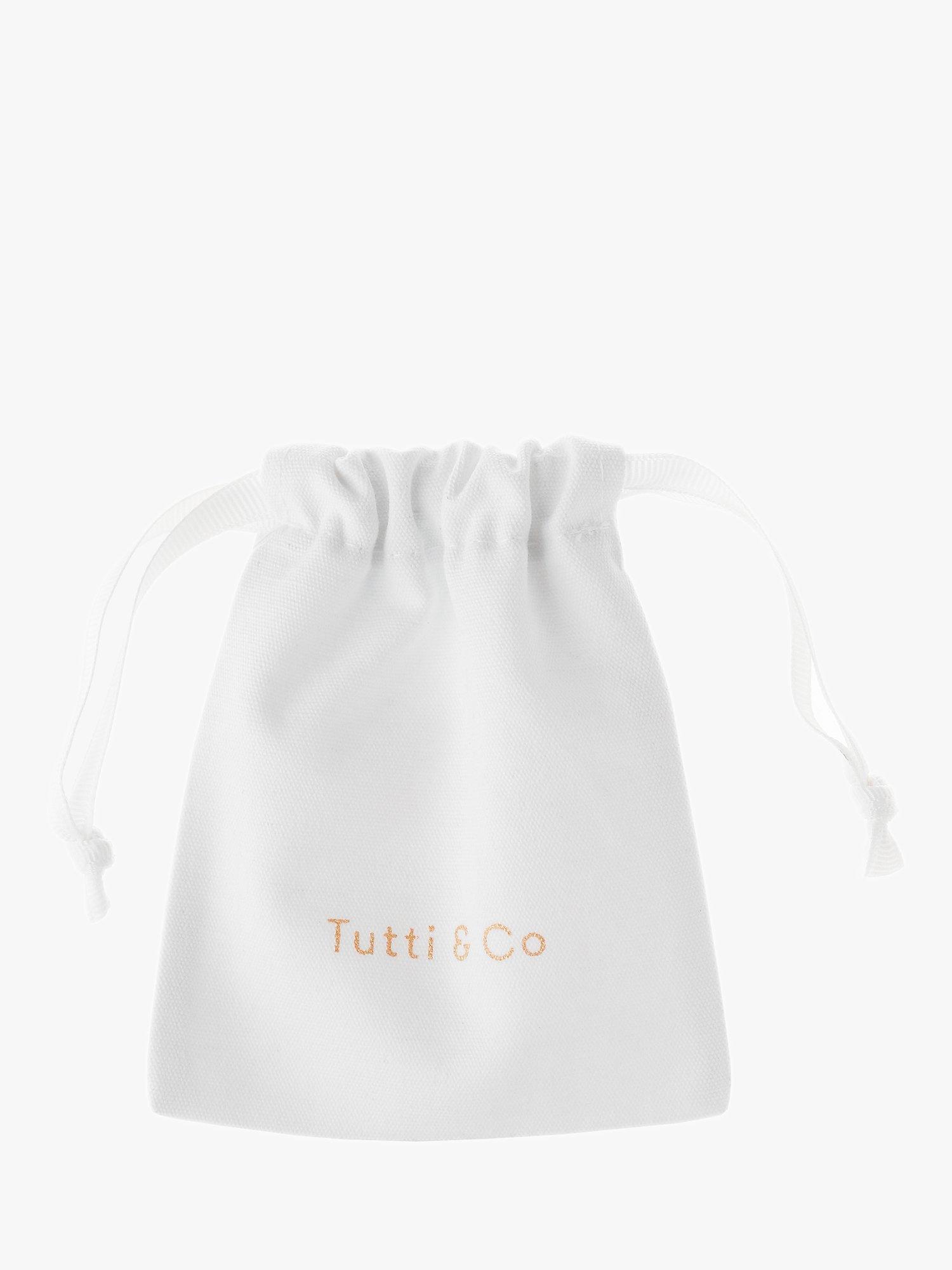 Tutti & Co Seize Textured Drop Earrings, Silver