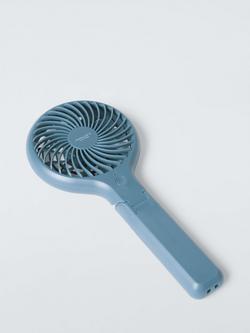 John Lewis Handheld & Foldable Desk Fan, 4 inch, Lake Blue