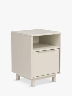 John Lewis Format 1 Drawer Bedside Table, Greige