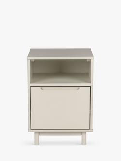 John Lewis Format 1 Drawer Bedside Table - view 2, Greige