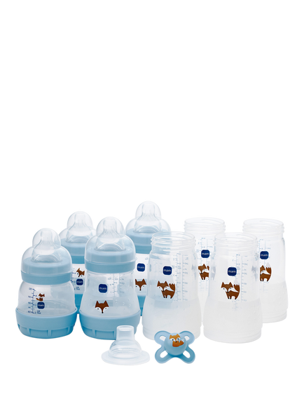 MAM Easy Start Anti-Colic Bottle Feeding Starter Set, Blue