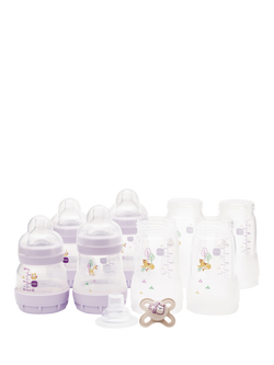 MAM Easy Start Anti-Colic Bottle Feeding Starter Set, Pink