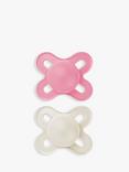 MAM Original Pure Silicone Soother, 0-2 Months, Pack of 2, Pink