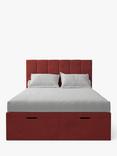 Koti Home Avon Upholstered Ottoman Storage Bed, Super King Size, Luxe Velvet Rust