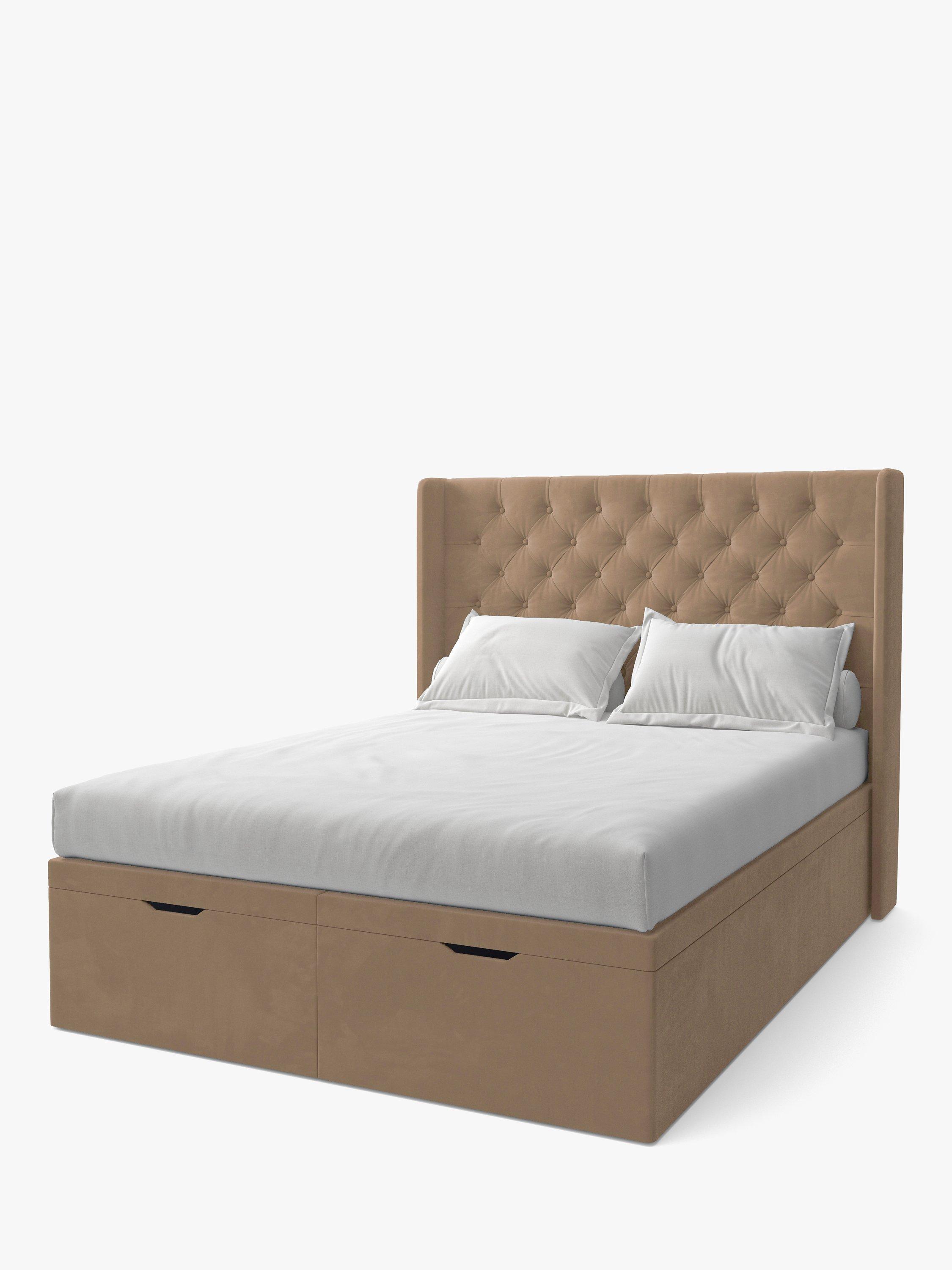 Koti Home Astley Upholstered Ottoman Storage Bed, Super King Size, Luxe Velvet Truffle