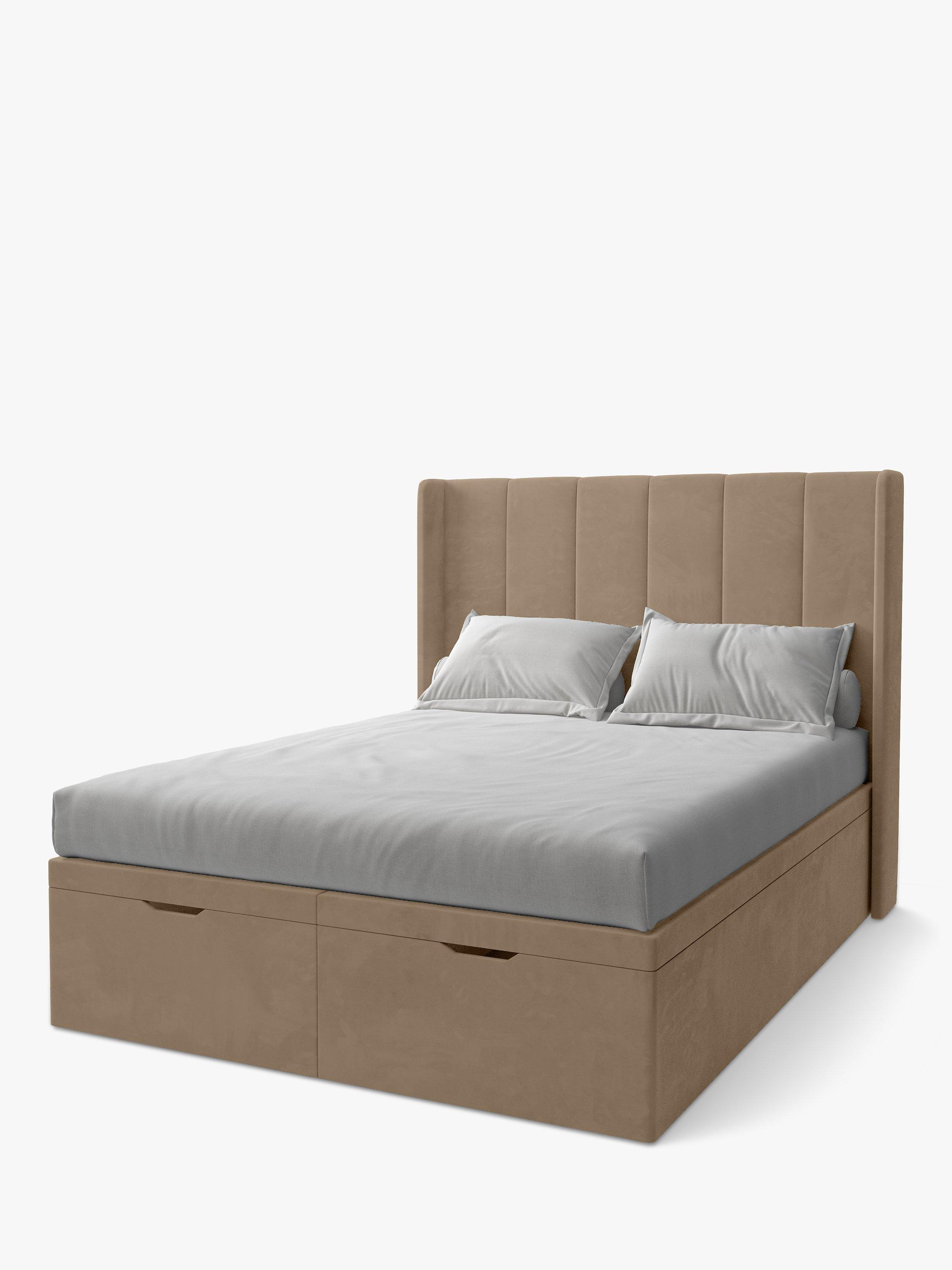 Koti Home Adur Upholstered Ottoman Storage Bed, King Size, Luxe Velvet Truffle