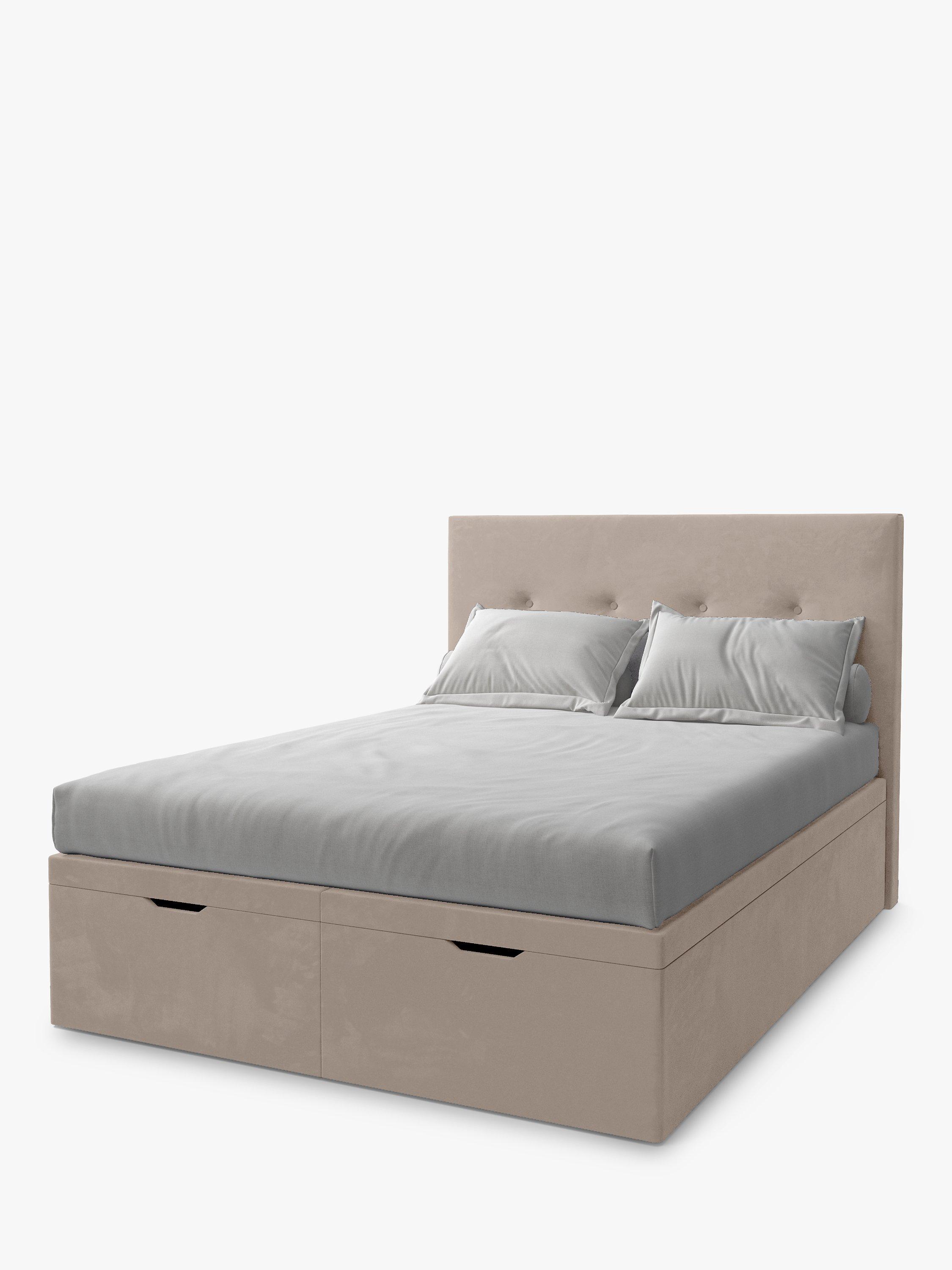Koti Home Arun Upholstered Ottoman Storage Bed, Super King Size, Luxe Velvet Mink