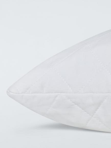 John Lewis Natural Cotton Quilted Standard Pillow Protector - view 2, White