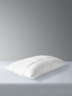 John Lewis Quilted Clusterfibre Standard Pillow Protector, White
