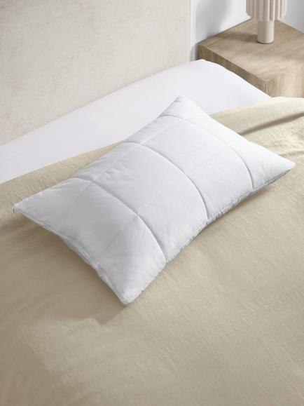 John Lewis Quilted Clusterfibre Standard Pillow Protector - view 2, White