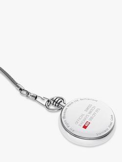 Mondaine A660.30316.11SBB Men's Snake Chain Strap Pocket Watch, Silver/White - view 2, Silver/White