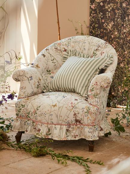 Sanderson Bambie Furnishing Fabric - view 2, Sugared Almonds