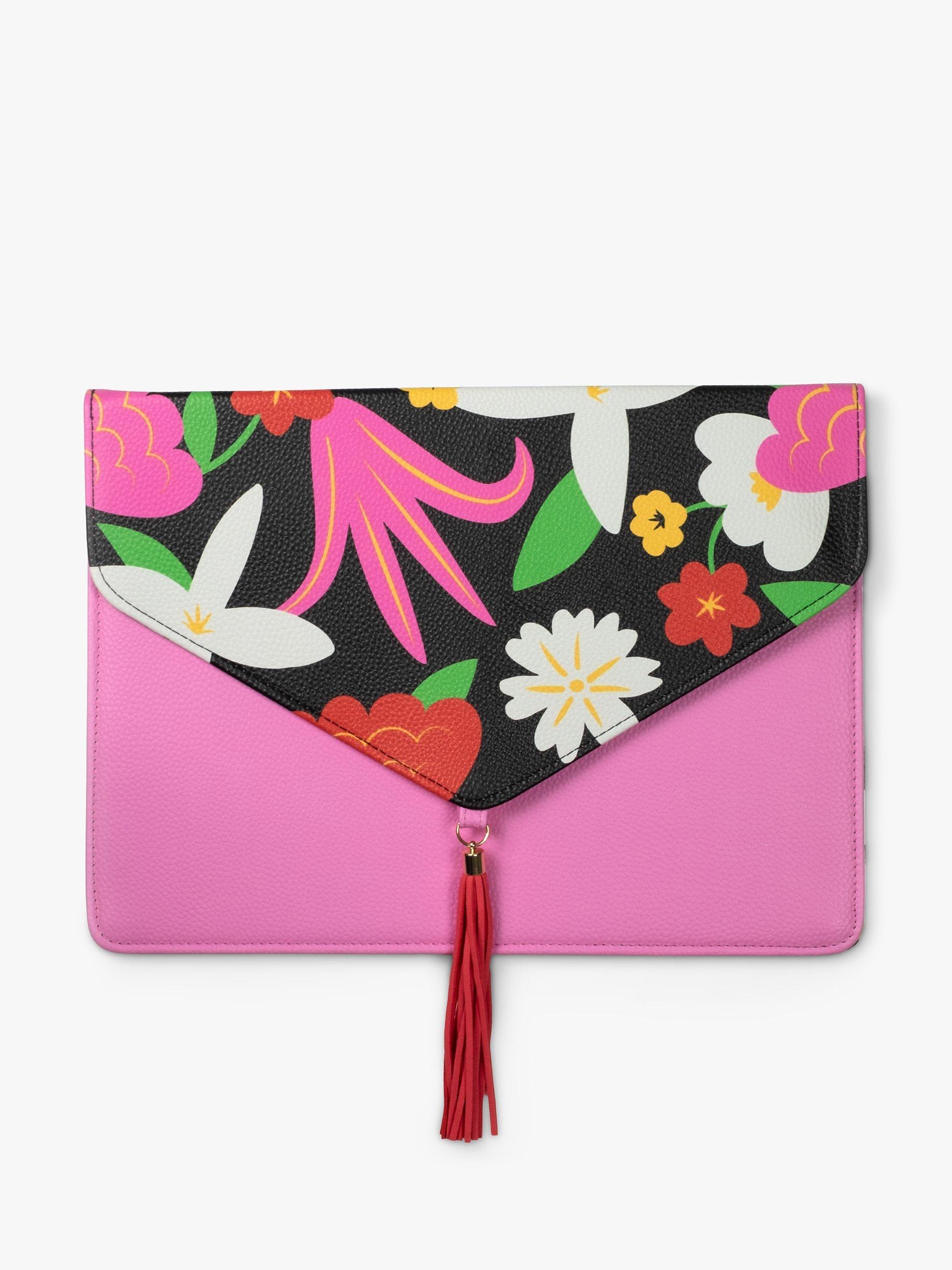 Tache Crafts Floral Tassel Laptop Sleeve, Multi