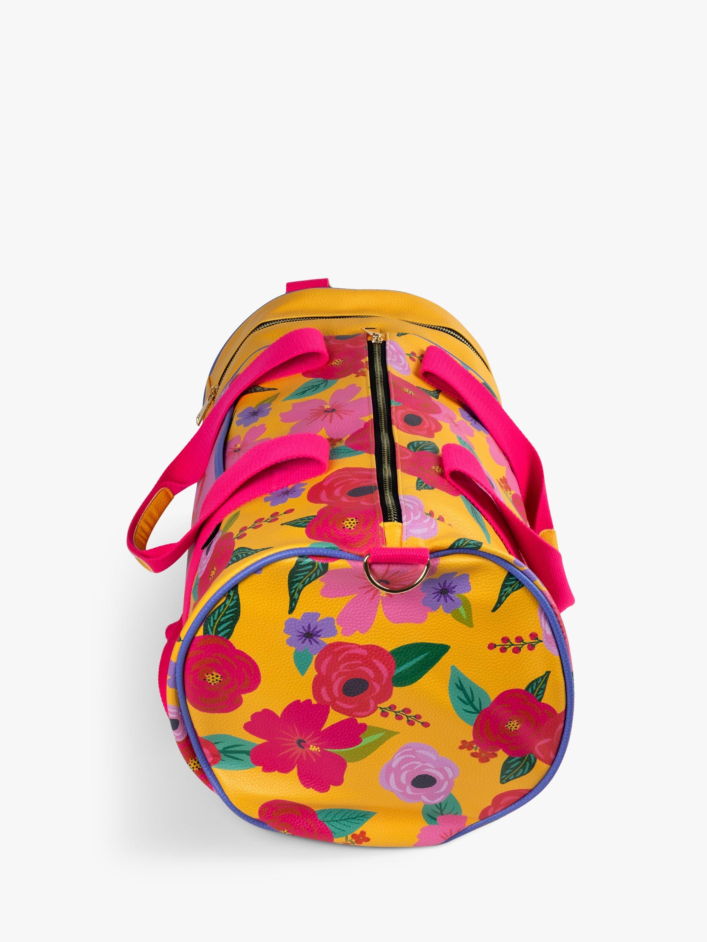 Product image 3 of 8, which shows Tache Crafts Floral You Got This Barrel Gym Bag, Multi