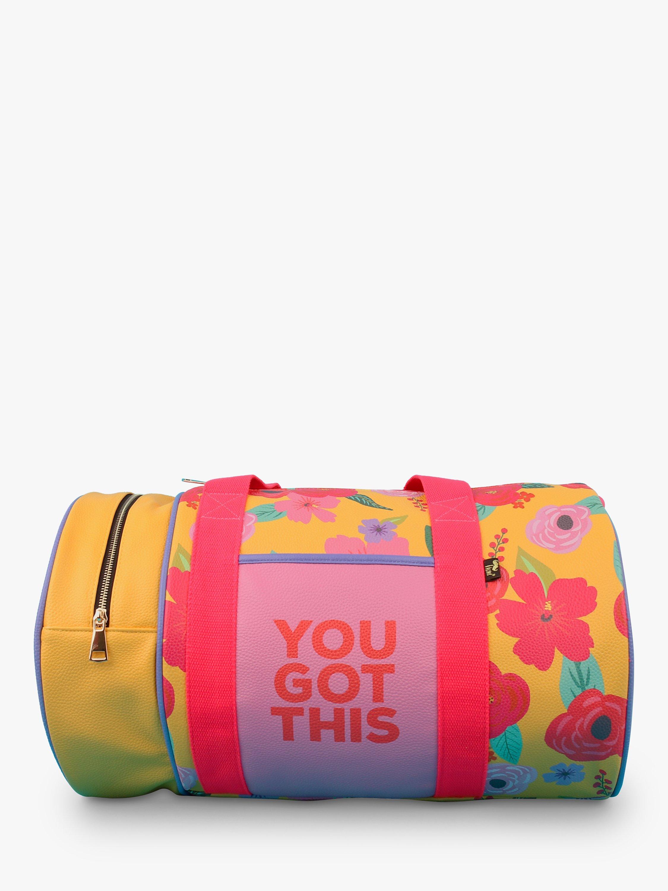 Tache Crafts Floral You Got This Barrel Gym Bag Multi