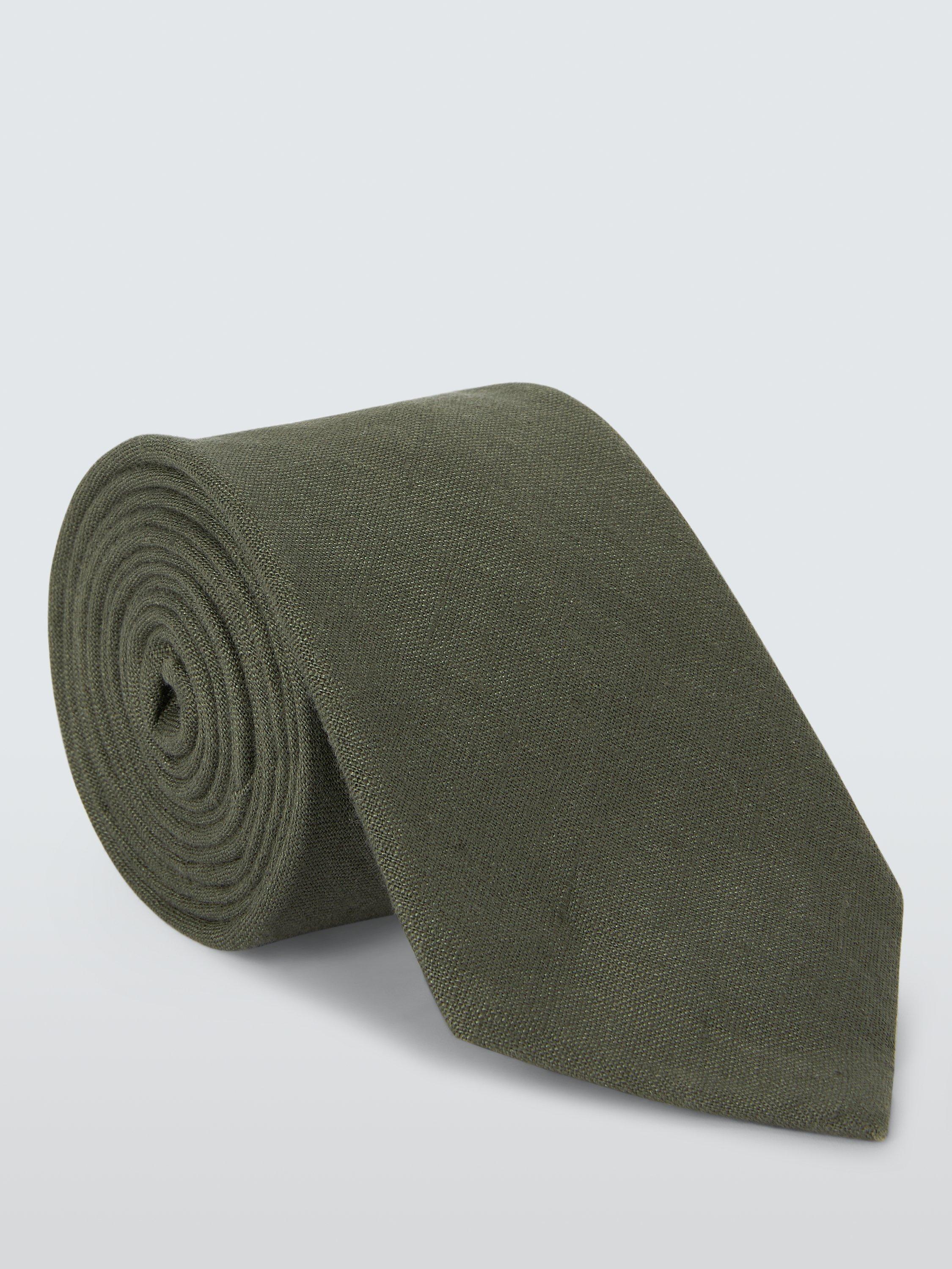 John Lewis Linen Tie, Khaki