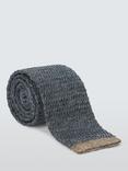 John Lewis Knitted Linen Tie, Navy/Neutral