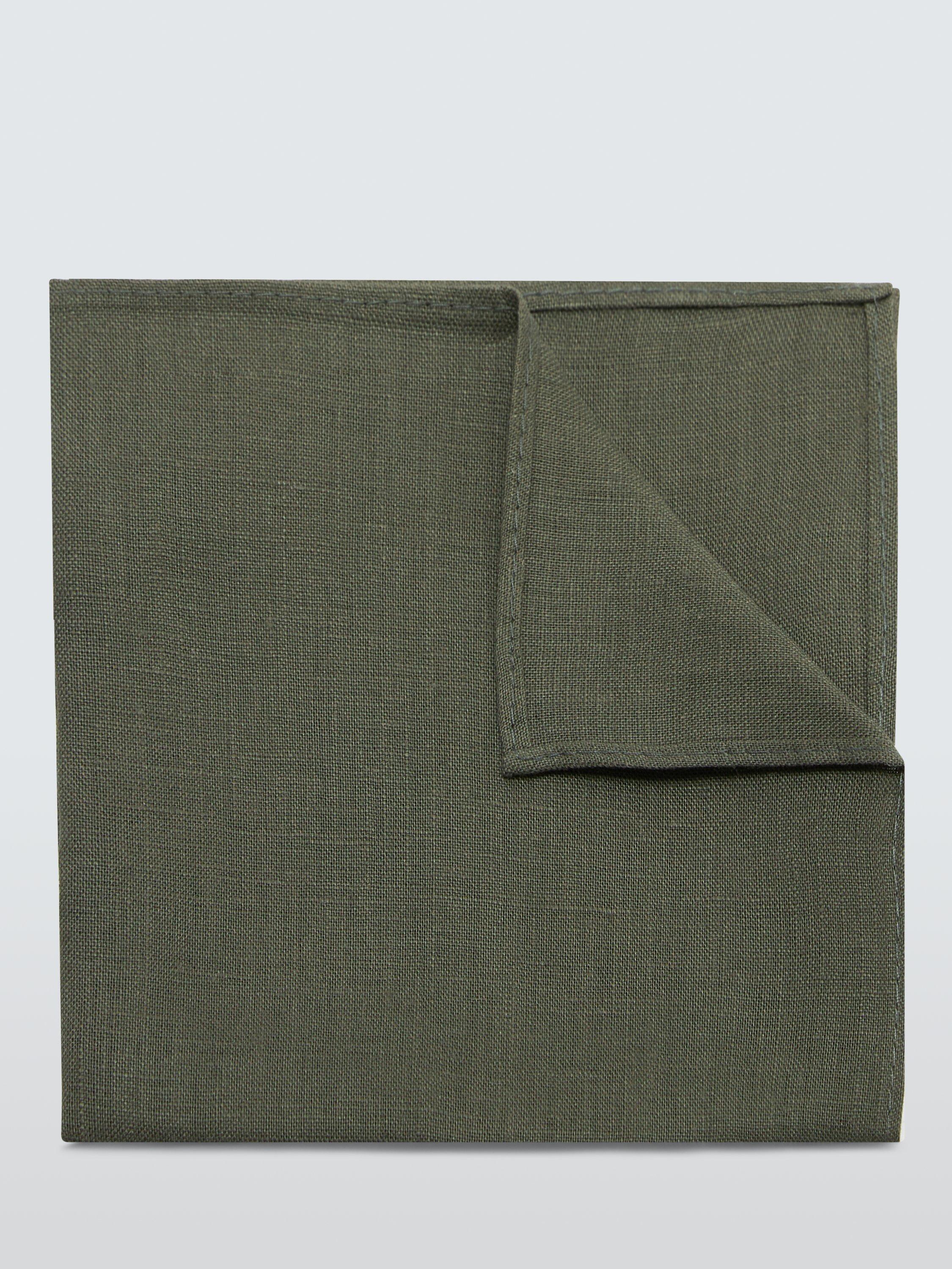 John Lewis Linen Pocket Square, Khaki