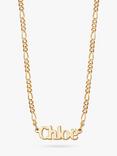 Daisy London Personalised Nameplate Figaro Chain Necklace