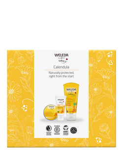 Weleda Calendula Shampoo & Body Wash, Nappy Cream and Balm Baby Gift Set, Multi