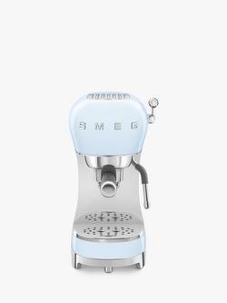Smeg ECF02 Espresso Machine, Pastel Blue