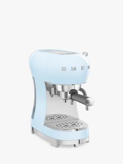 Smeg ECF02 Espresso Machine - view 2, Pastel Blue