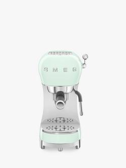 Smeg ECF02 Espresso Machine, Pastel Green