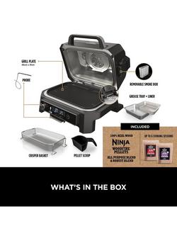 Ninja Woodfire Pro XL Electric BBQ Grill & Smoker, Black - view 2, Black