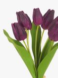 Floralsilk Artificial Fresh Tulip Bunch, Purple