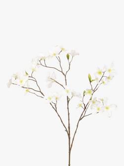 Floralsilk Artificial Dogwood Spray, White, White