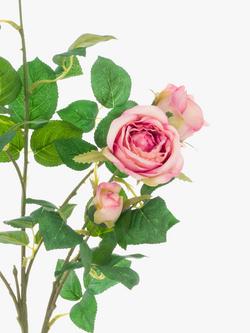 Floralsilk Artificial Juliet Rose Spray, Pink - view 2, Pink