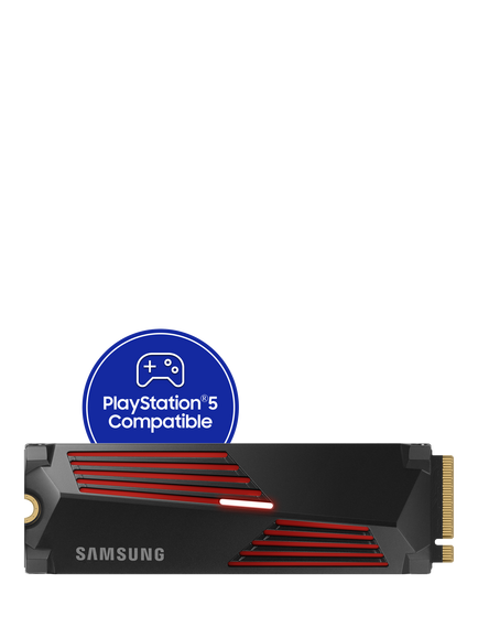 Samsung 990 PRO, PCIe 4.0 m.2 SSD with Heatsink for PS5 & PC, 4TB - view 2, Black & Red