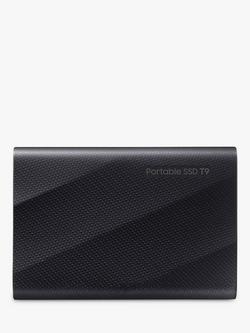 Samsung T9 USB 3.2 Gen 2 Portable SSD Hard Drive, 2TB, Black, Black