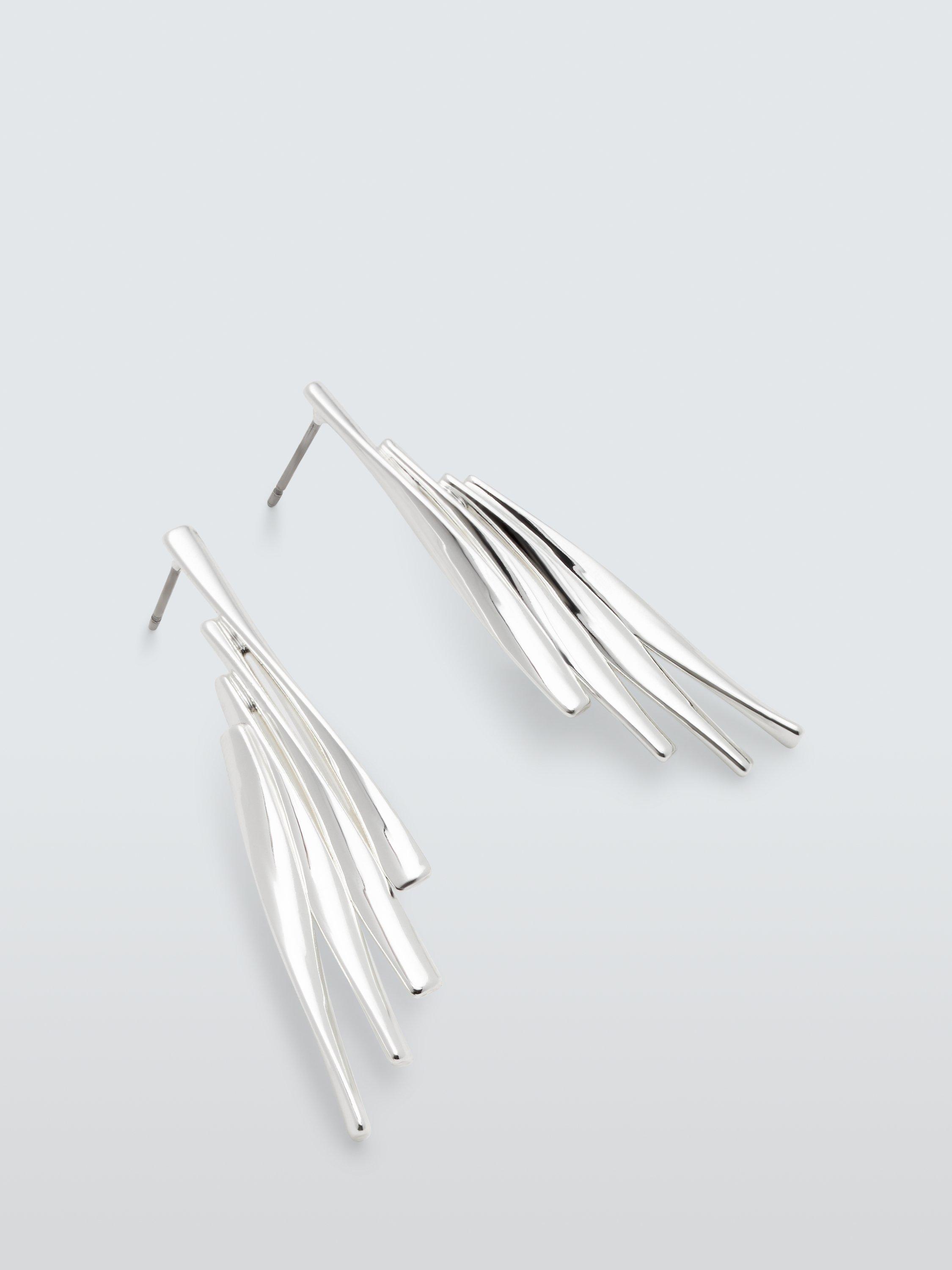 John Lewis Wing Drop Earrings, Silver