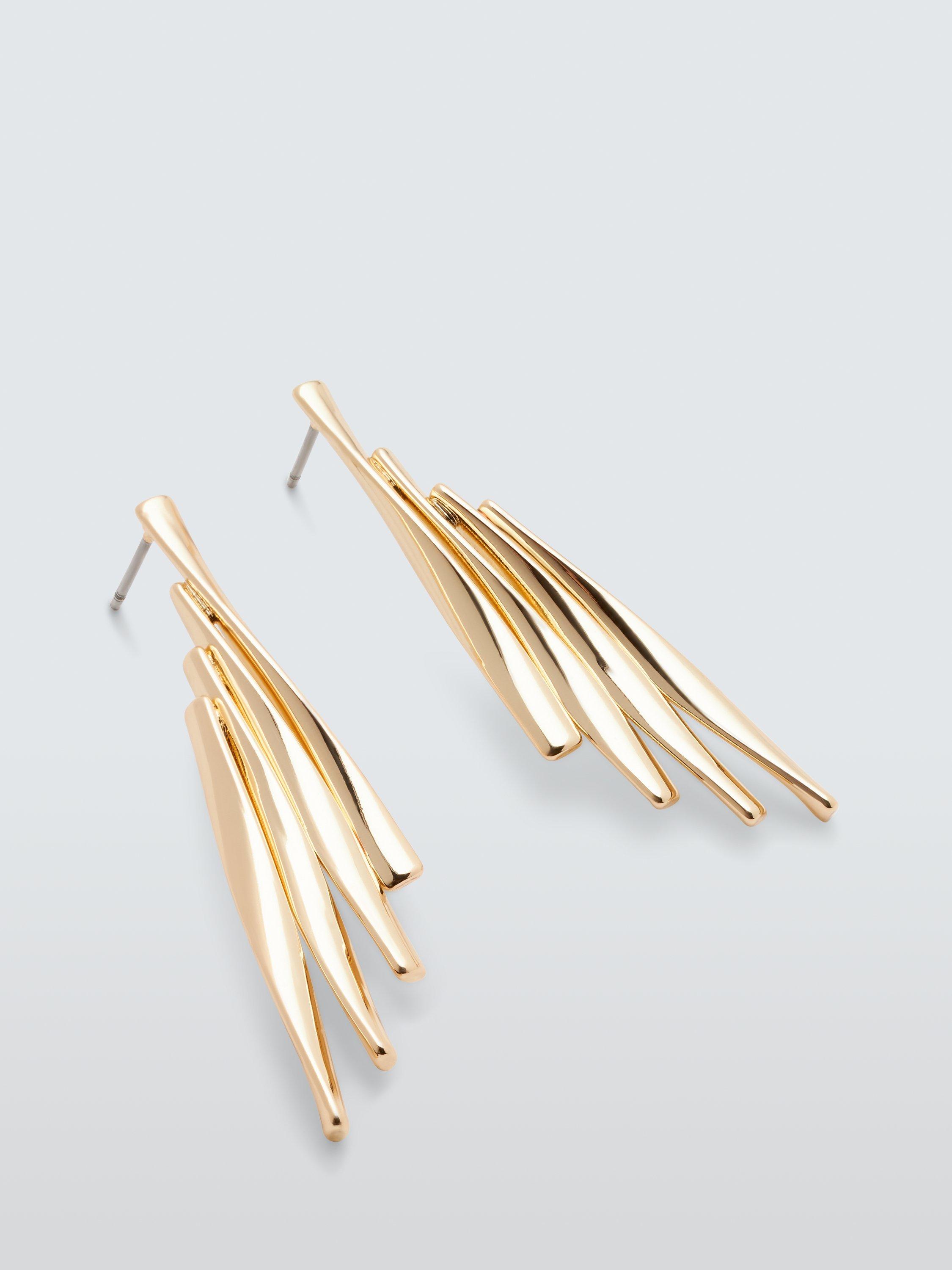 John Lewis Wing Drop Earrings, Gold