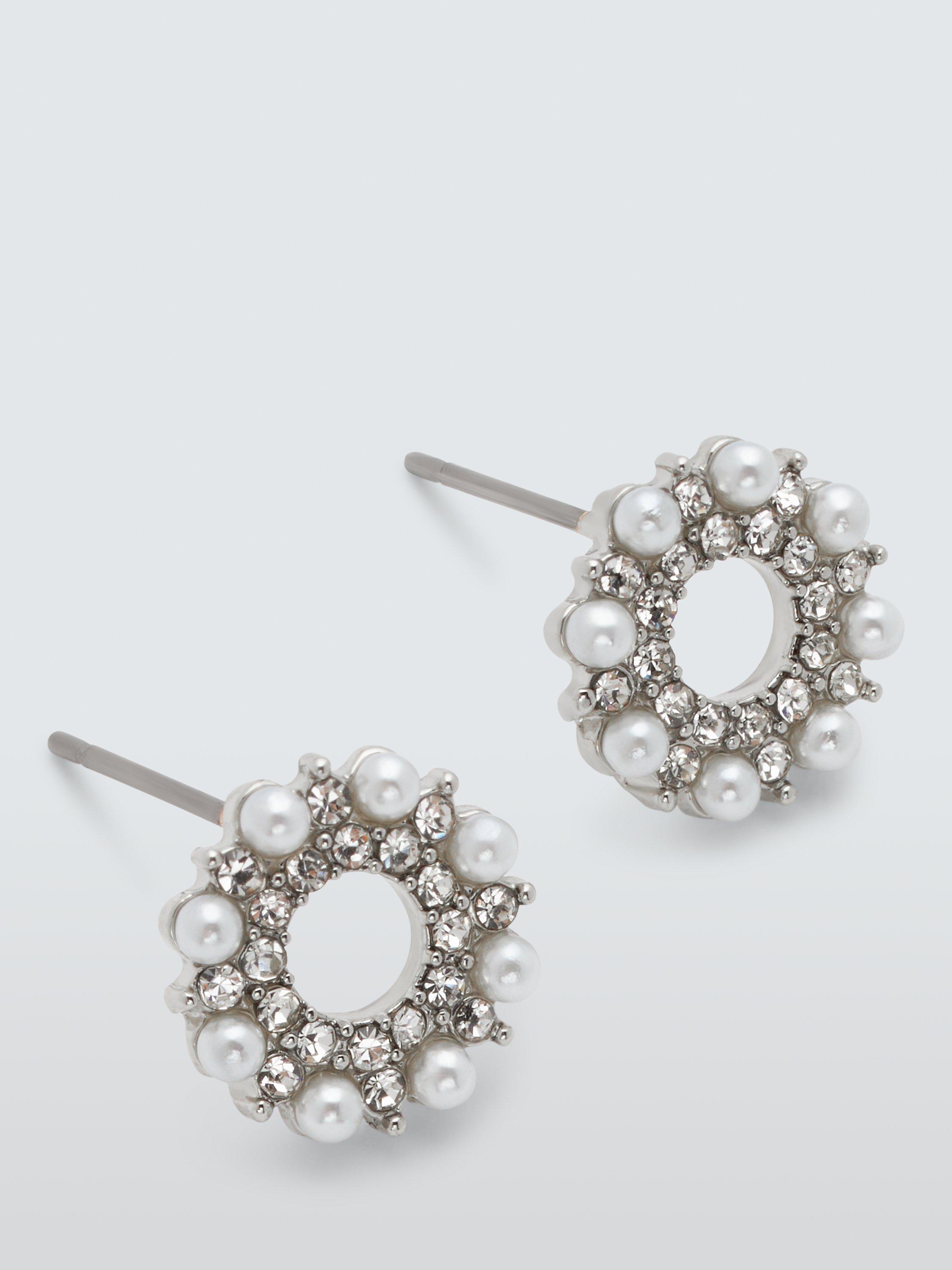 John lewis silver stud earrings discount