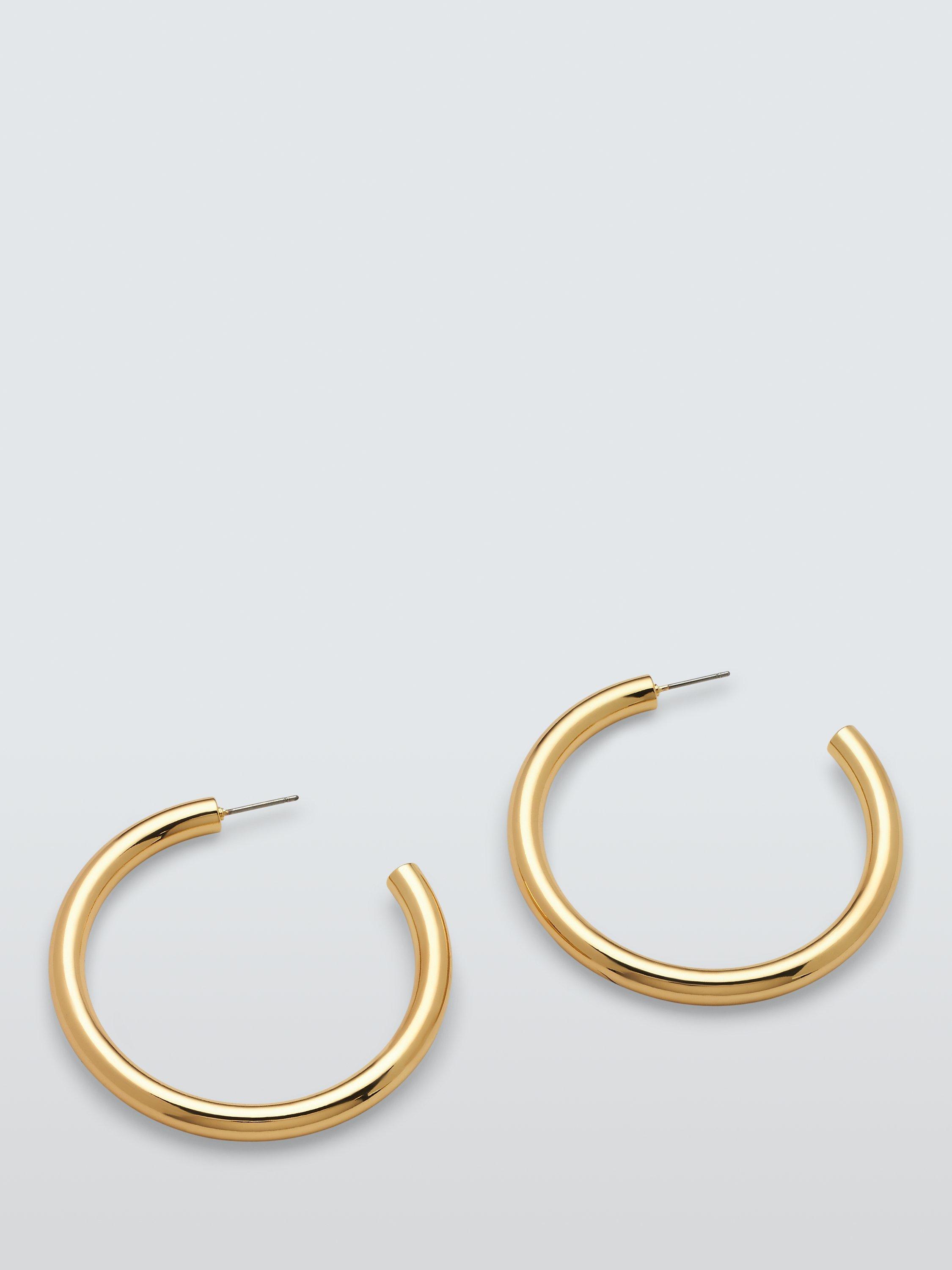 John Lewis Large Chunky Hoop Earrings, Gold