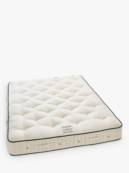 Vispring Chiswick Pocket Spring Mattress, Firm Tension, King Size, White
