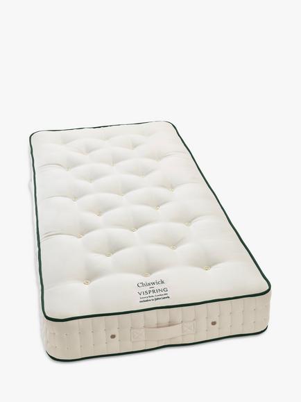 Vispring Chiswick Pocket Spring Mattress, Firm Tension, Long Single, White