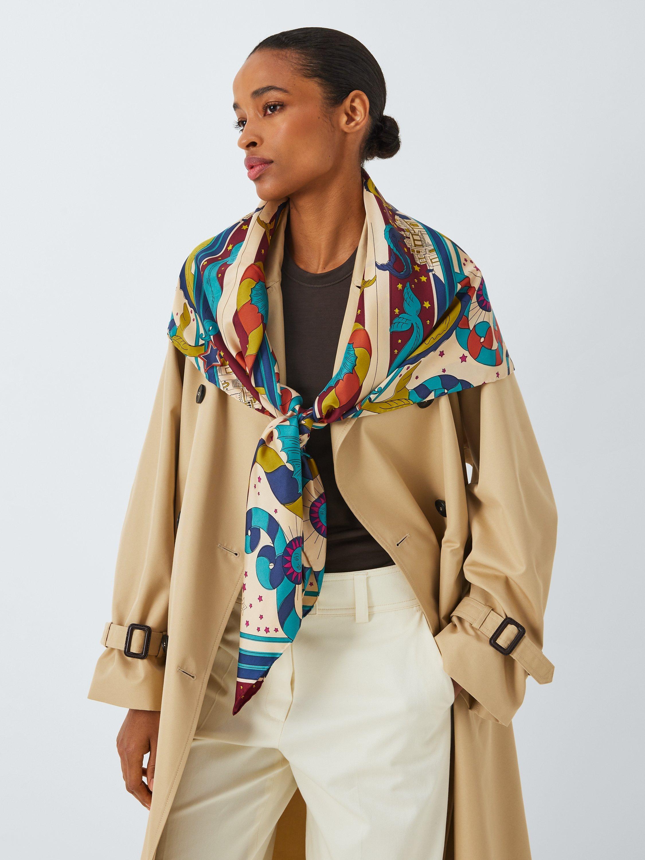 Weekend MaxMara Uberta Mythological Print Silk Square Scarf, Multi