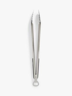 John Lewis Stainless Steel Soft-Grip Handle BBQ Tongs, Stainless Steel