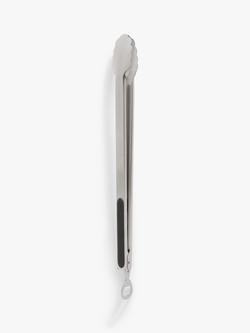 John Lewis Stainless Steel Soft-Grip Handle BBQ Tongs - view 2, Stainless Steel